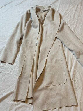 Women’s Open-Front Cream Trench Coat